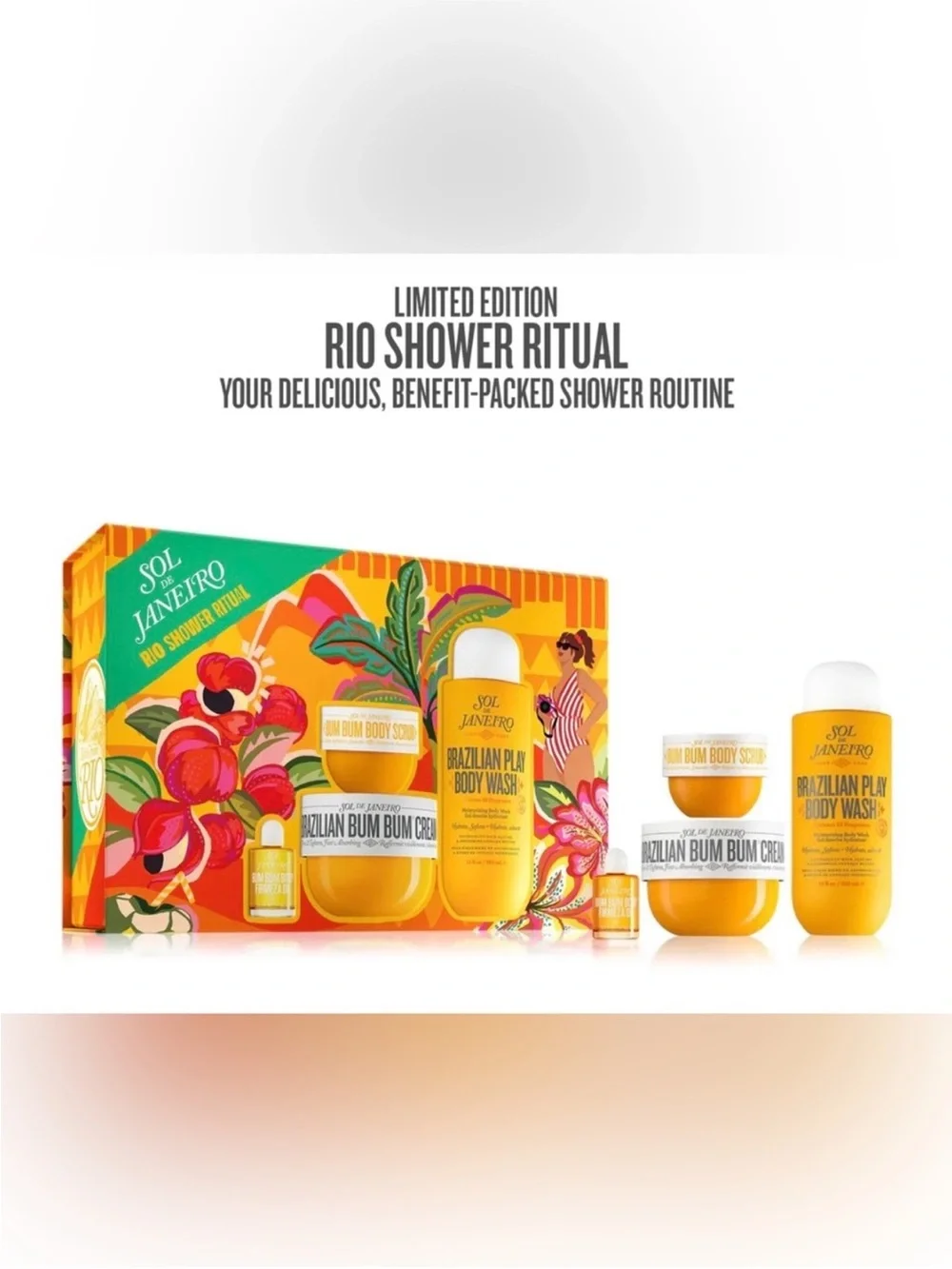 Sol de Janeiro Brazilian Bum Bum Cream & Body Wash Set - NIB